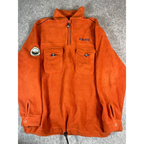 Enyce Outdoor Equipment Jacket Mens L Orange Fleece Utility Mountain Hiking Y2K - Picture 1 of 7